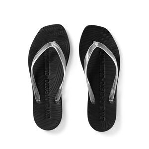 NEW Sleeper Black Flip Flops with Transparent Strap